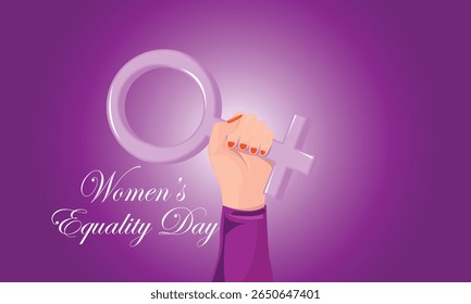 Hand Drawn Woman Power Fist for Equality and Feminism Concept