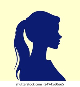 Hand drawn woman silhouette illustration