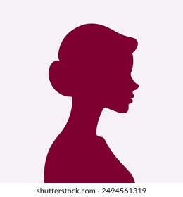 Hand drawn woman silhouette illustration