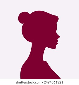 Hand drawn woman silhouette illustration