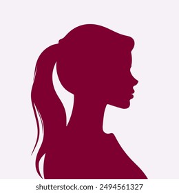 Hand drawn woman silhouette illustration