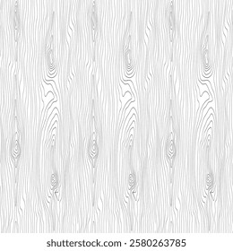 Hand drawn wood plank, seamless pattern, wood texture, black lines on white background, vector design