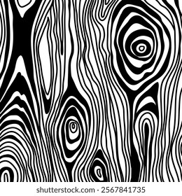 Hand Drawn Wood Texture Lined Vector Illustration