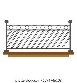 hand drawn wooden fences illustration