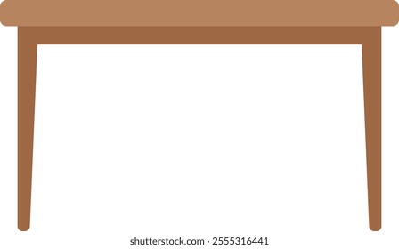 Hand Drawn Wooden Table Vector Illustration