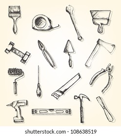 Hand drawn working tools