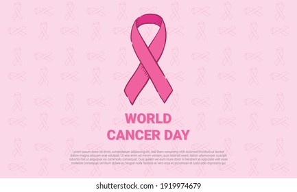 hand drawn world cancer day background