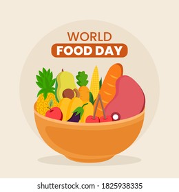 Hand drawn world food day. Vector Illustration