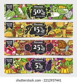 Hand Drawn World Food Day Discount Banners