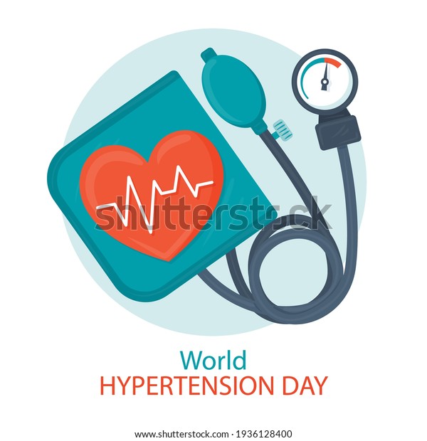 Hand drawn world hypertension day\
illustration Vector\
illustration.
