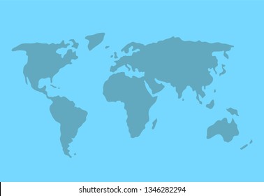 Hand drawn world map illustration