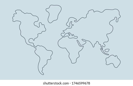 Best Popular World Map Outline Graphic Stock Vector (Royalty Free ...