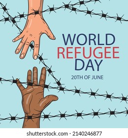 ilustración del día mundial de los refugiados