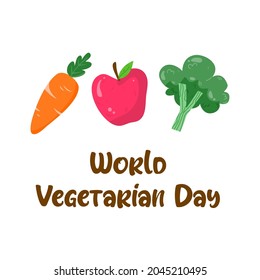 hand drawn world vegetarian day