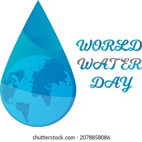 Hand drawn world water day