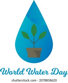 Hand drawn world water day concept