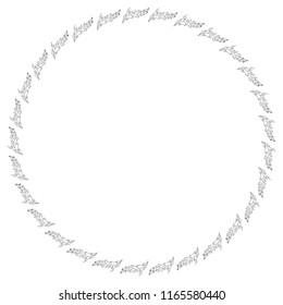 Hand drawn wreath made in vector. Leaves and flowers garlands. Romantic floral design element.