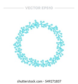 hand drawn wreath. vector illustration