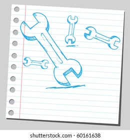 Hand drawn wrench