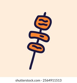 Hand Drawn of Yakitori Vector Doodle