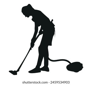 Hand drawn yard work Cleaner silhouette