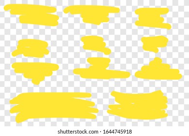 Hand drawn yellow highlight
