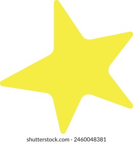 Hand Drawn Yellow Star Vector Illustration