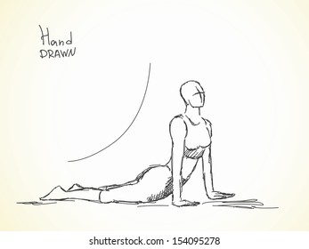 Hand drawn yoga