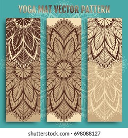 Hand drawn yoga mat vector pattern