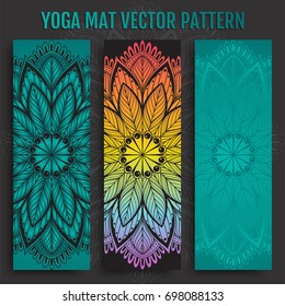 Hand drawn yoga mat vector pattern
