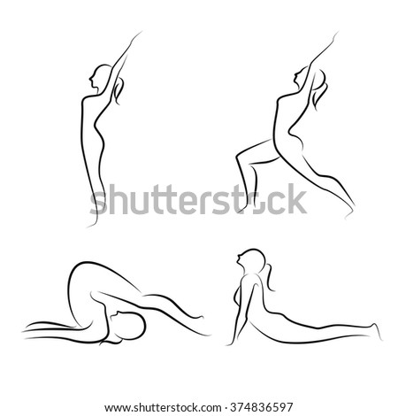 Yoga Poses Yoga Drawing