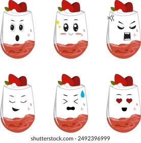 Hand drawn yogurt cartoon illustration