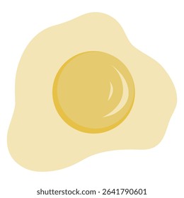 Hand drawn yolk on a white background vector illustration. Fried egg, egg yolk illustration