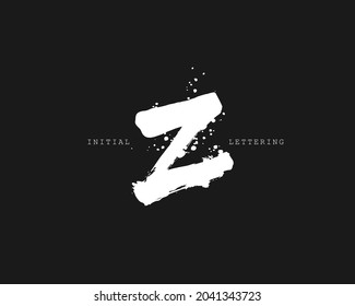 Hand drawn z letter font calligraphy style for decorative, poster, card, baccground, logo.