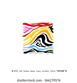 Hand drawn Zebra print - vector