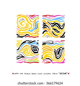 Hand drawn Zebra print - vector
