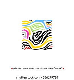 Hand drawn Zebra print - vector