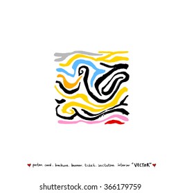 Hand drawn Zebra print - vector