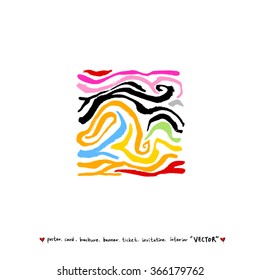Hand drawn Zebra print - vector