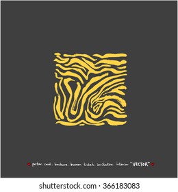 Hand drawn Zebra print - vector
