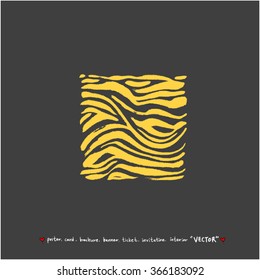 Hand drawn Zebra print - vector