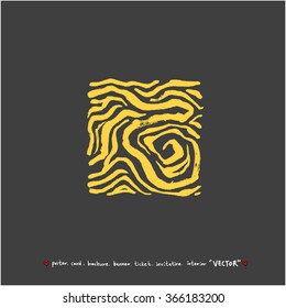 Hand drawn Zebra print - vector