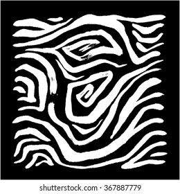 Hand drawn Zebra print - vector