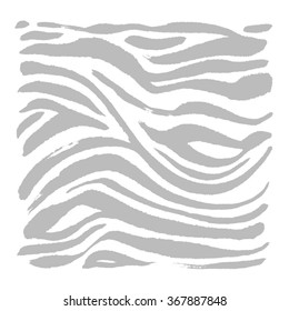 Hand drawn Zebra print - vector