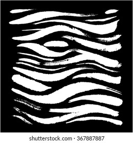 Hand drawn Zebra print - vector