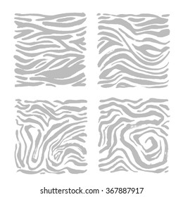 Hand drawn Zebra print - vector