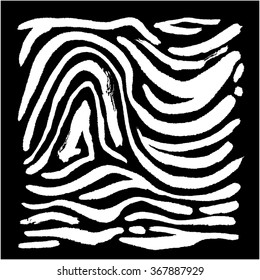 Hand drawn Zebra print - vector