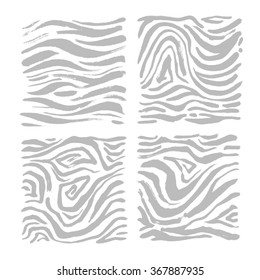 Hand drawn Zebra print - vector
