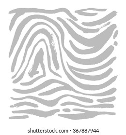 Hand drawn Zebra print - vector