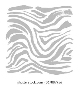 Hand drawn Zebra print - vector